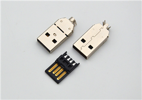 USB 2.0 Type-A Male (USB 2.0 AM) two-piece connector with a length of 25.00mm